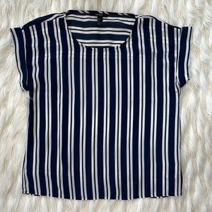 Forever 21 Navy Striped Top